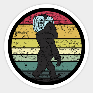 Gorilla Walking With Beer Keg Sticker